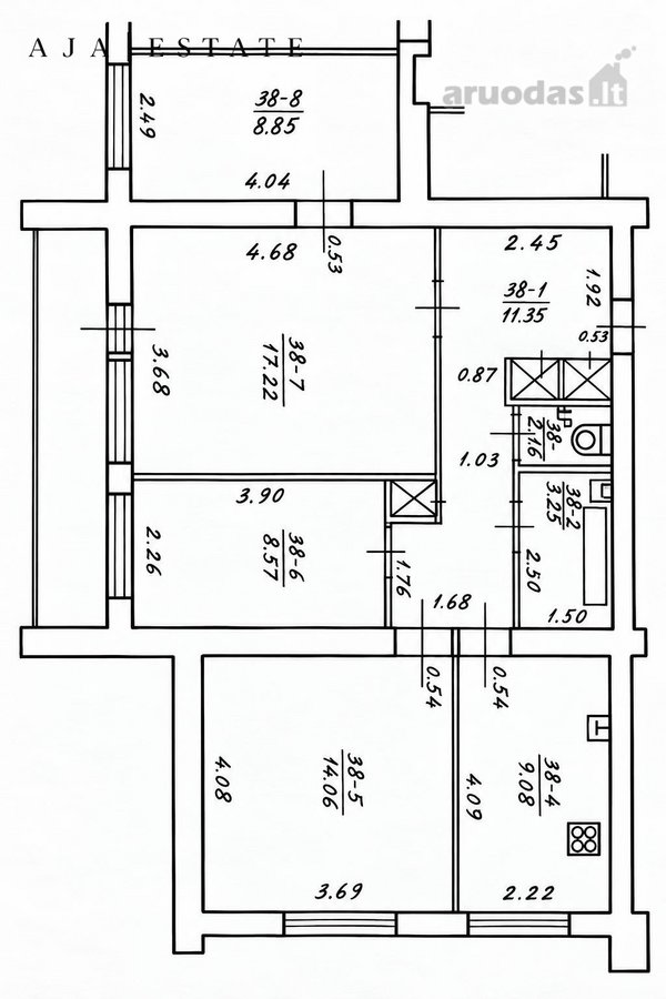 Parduodamas tvarkingas, šviesus 74,57 kv. m - nuotraukos Nr. 20