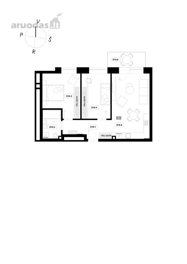 Naujos statybos butas  3 kambariai  4,97 m² - nuotraukos Nr. 4