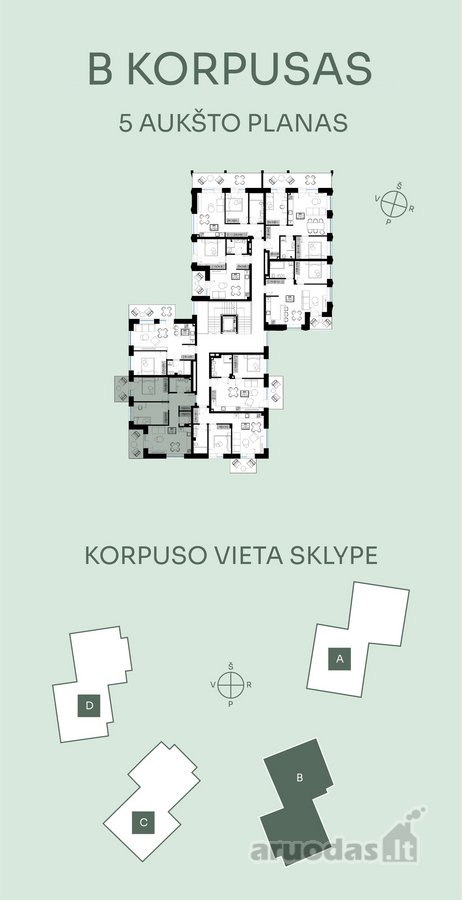 Naujos statybos butas  3 kambariai  Didelis - nuotraukos Nr. 3