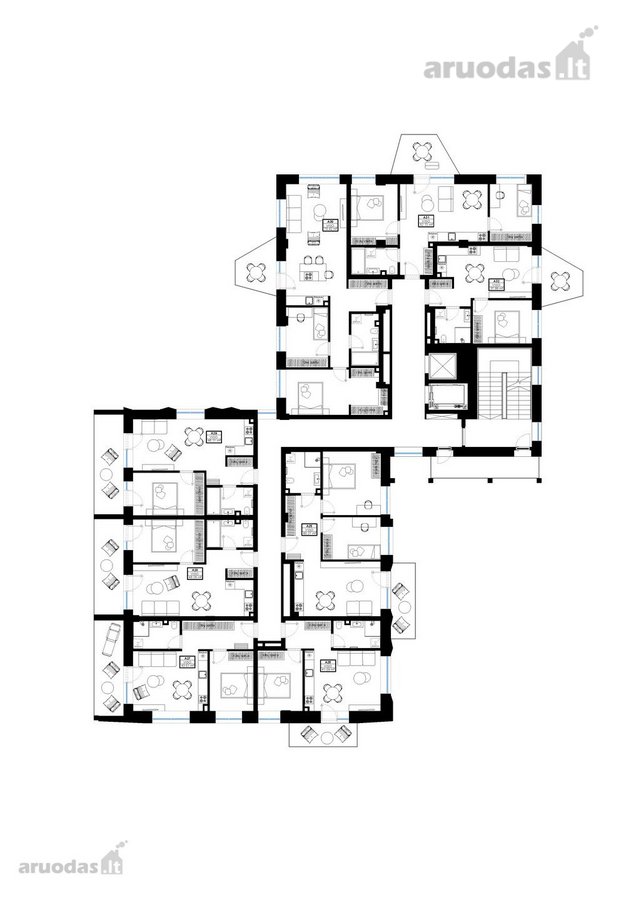 Naujos statybos butas  3 kambariai  7,44 m² - nuotraukos Nr. 9