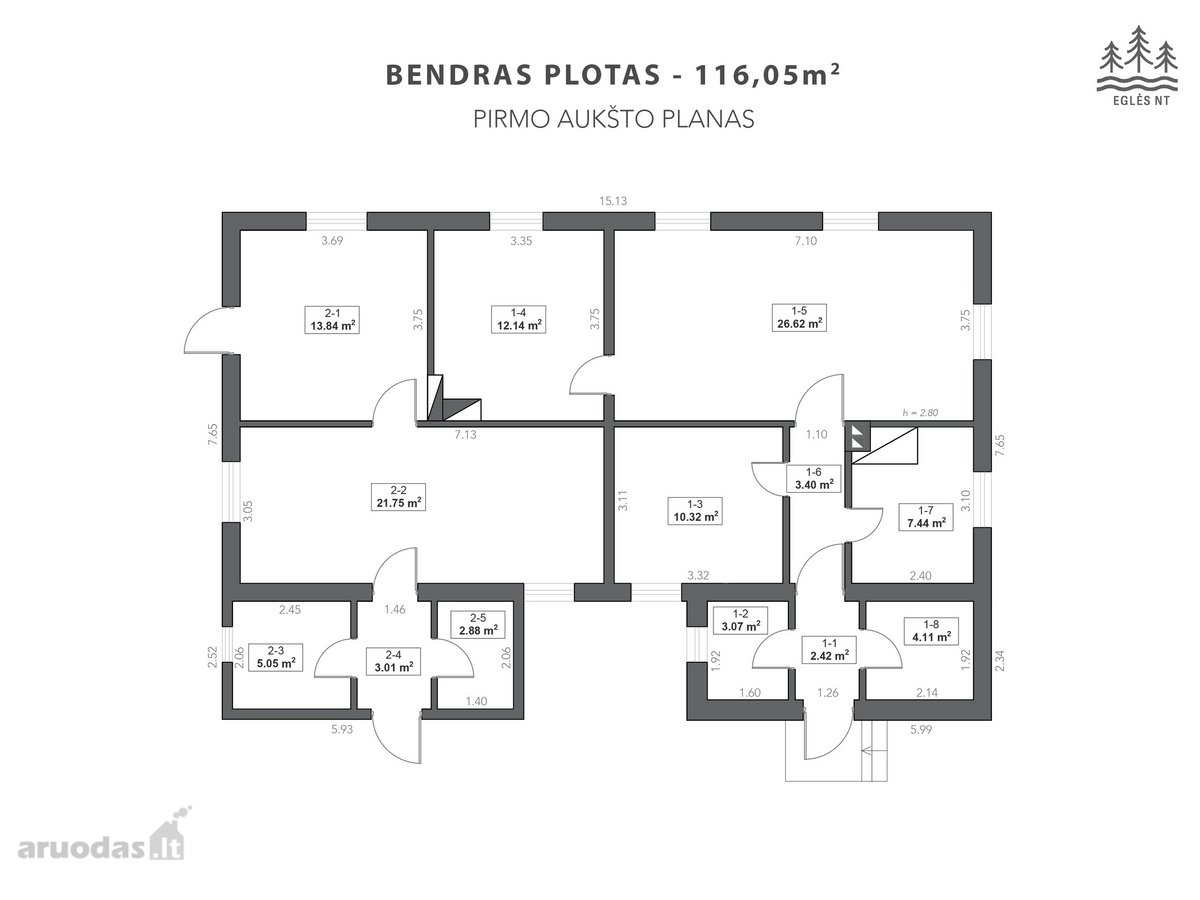 Parduodamas Namas Su Erdviu 31,75 A Sklypu - nuotraukos Nr. 10