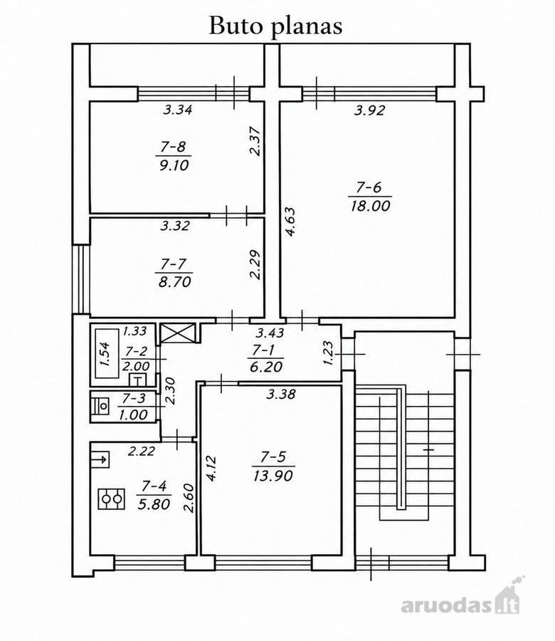 4 Kambarių Butas Pačiame Nemenčinės Centre – - nuotraukos Nr. 23
