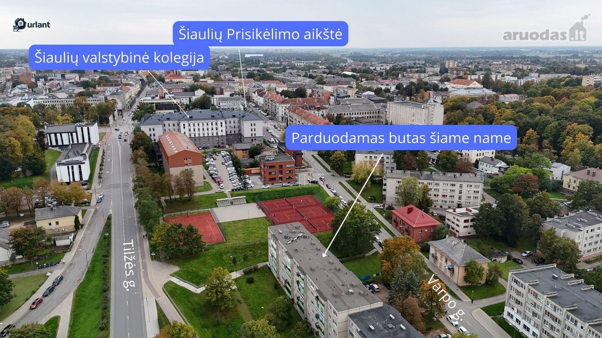 Parduodamas 3 kambarių butas Šiaulių širdyje - nuotraukos Nr. 2
