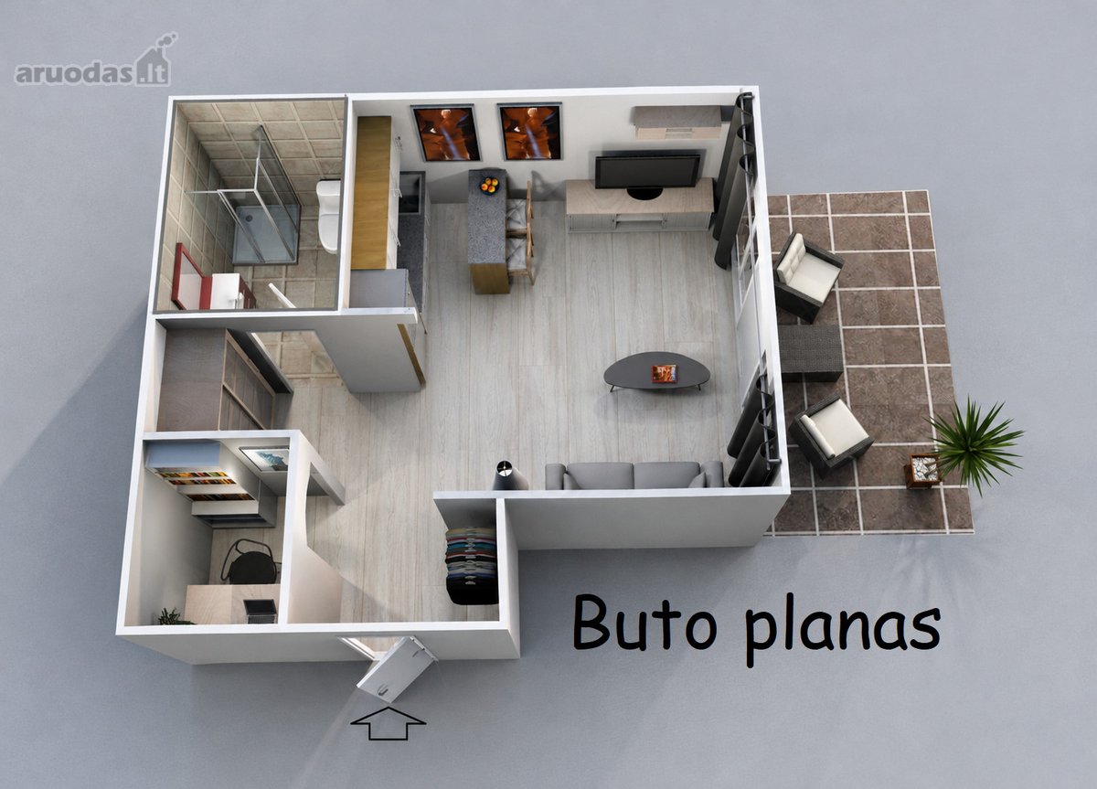 Šiuolaikiškas Butas Su Didele Terasa Į - nuotraukos Nr. 2