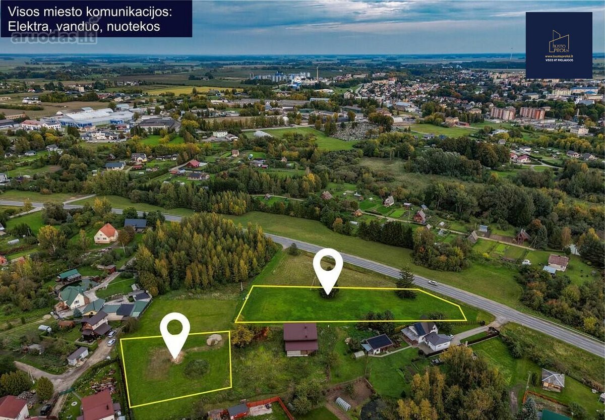 Parduodami du namų valdos sklypai Pasvalyje – - nuotraukos Nr. 3