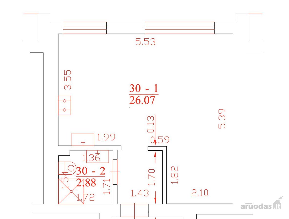 Šviesus ir šiuolaikiškas studio butas - nuotraukos Nr. 13