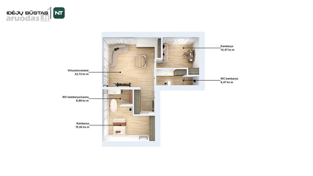 Išskirtiniai Apartamentai „Nemirsetos Parke“ - nuotraukos Nr. 36