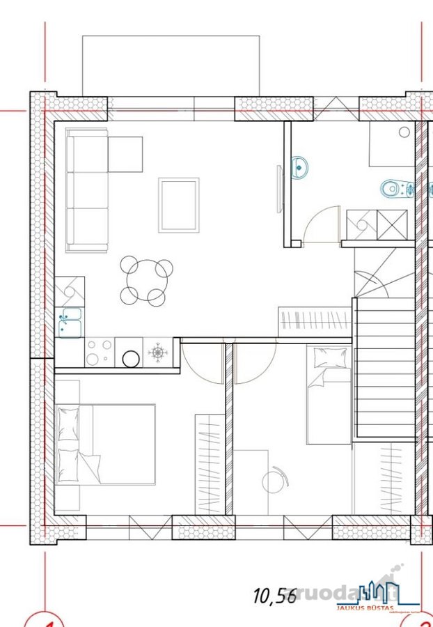 Parduodame 3 kambarių, 50m² bendrojo ploto, - nuotraukos Nr. 7