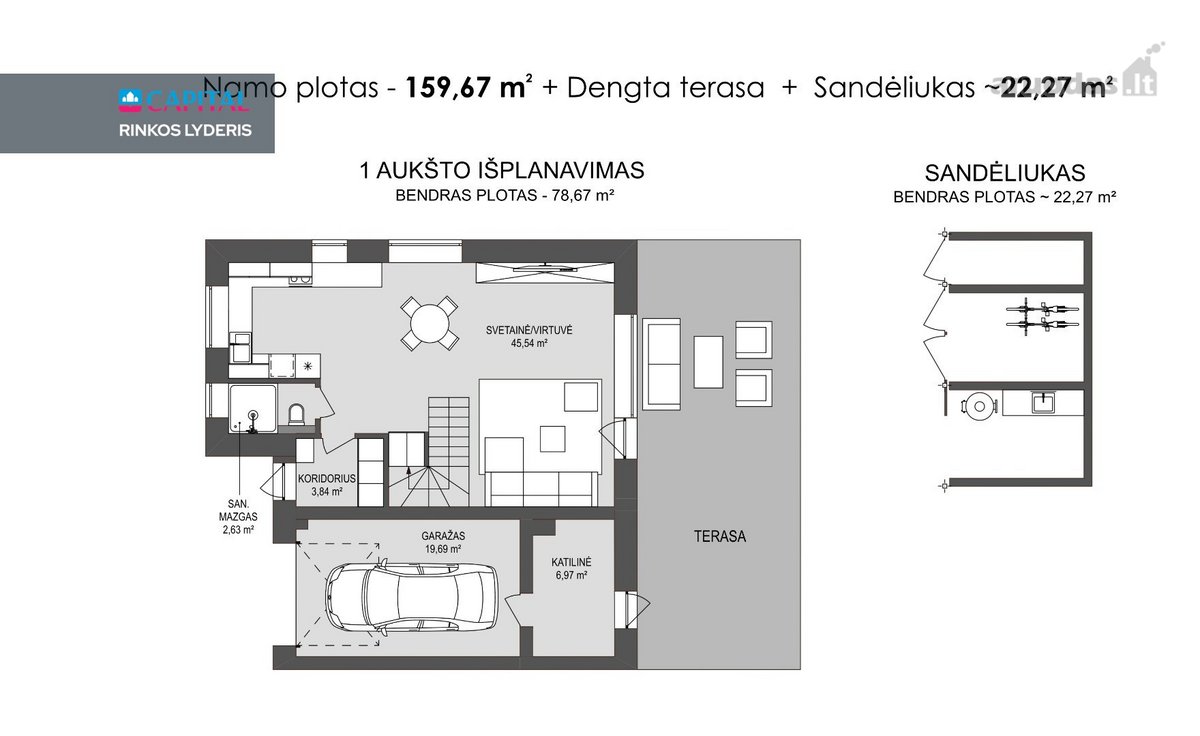 Parduodamas Dizainerės Kurtas Šeimos Namas Su - nuotraukos Nr. 26