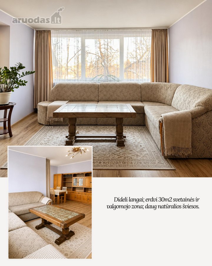 Parduodamas erdvus 85 m² butas J. - nuotraukos Nr. 3