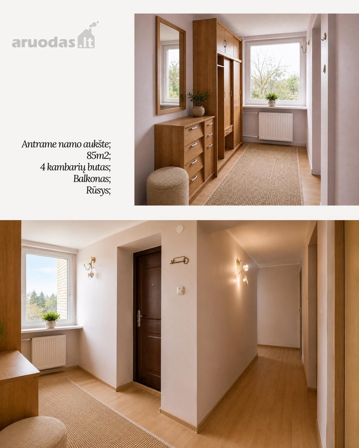 Parduodamas erdvus 85 m² butas J. - nuotraukos Nr. 4