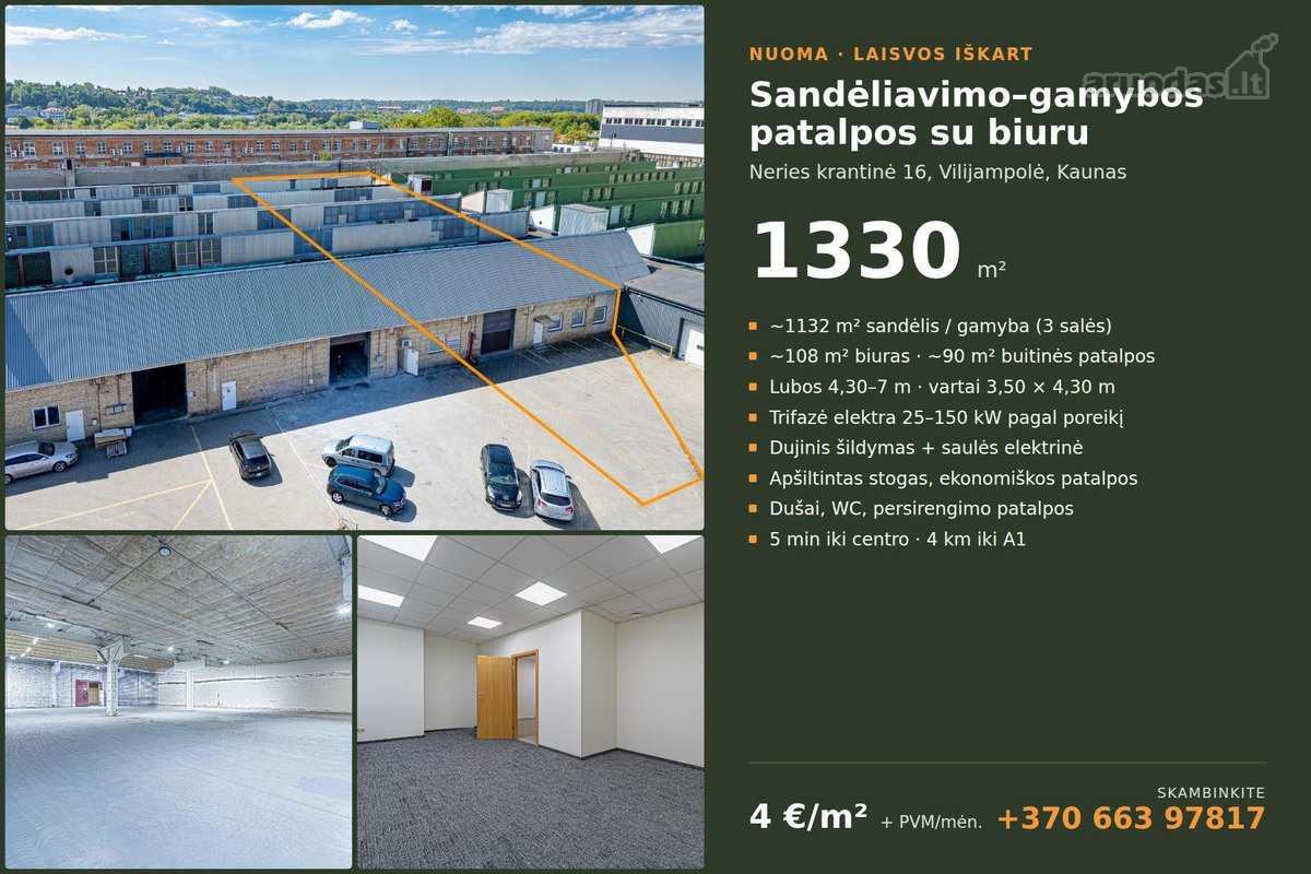 Sandėliavimo-gamybos Patalpos Su Biuru, - nuotraukos Nr. 19