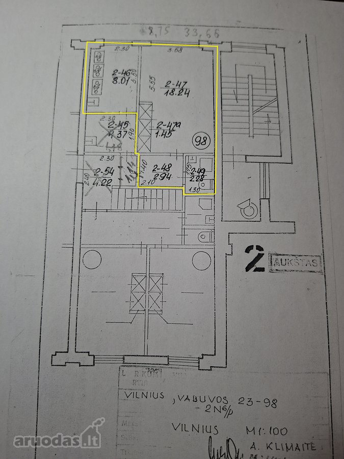 Parduodamas 1.5 kambario butas Žemuosiuose - nuotraukos Nr. 2