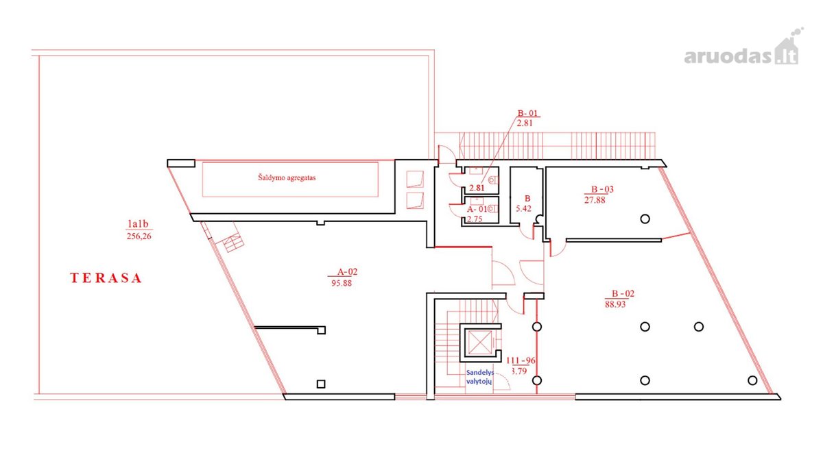 Nuomojamos Komercinės Patalpos 166.63 m2 - nuotraukos Nr. 6
