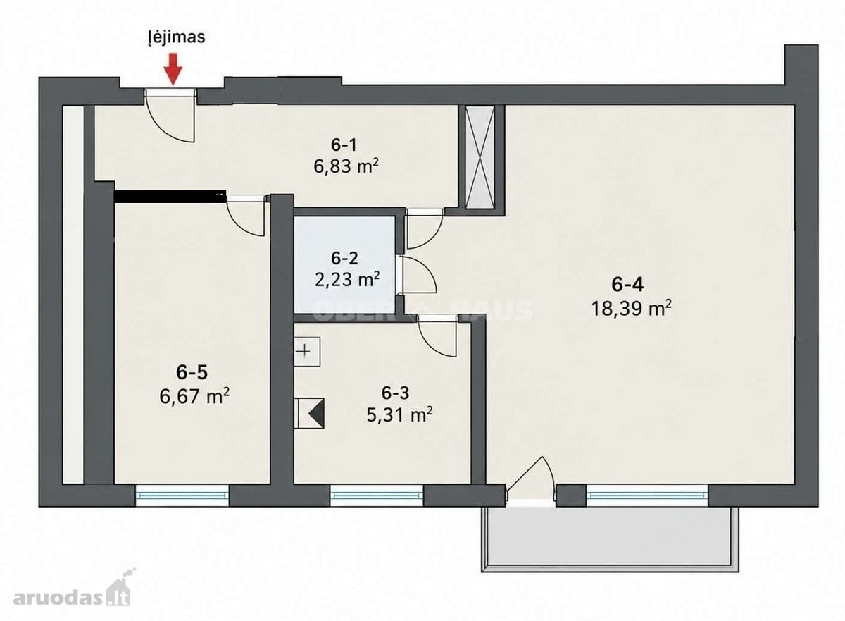 Parduodamas 2 Kambarių Butas Pačiame Miesto - nuotraukos Nr. 7