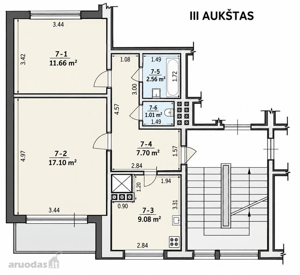 2 Kambarių Butas Marijampolėje – Patogus 3 - nuotraukos Nr. 13