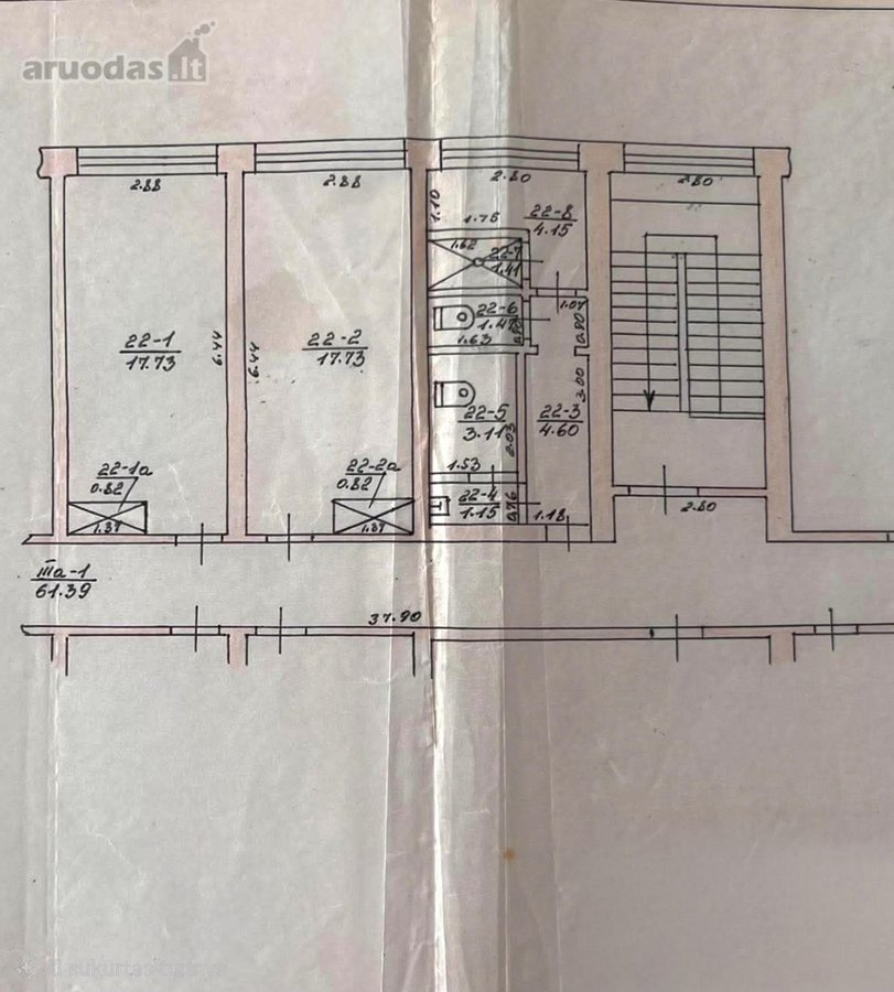 Parduodamas 60,66 m² dviejų kambarių butas - nuotraukos Nr. 12