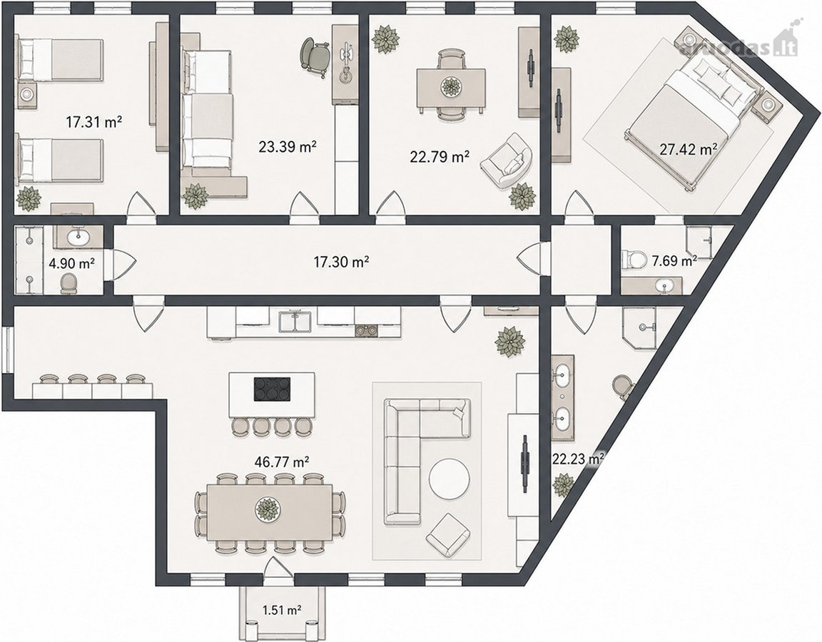 Parduodami išskirtiniai 191,31 m² - nuotraukos Nr. 26
