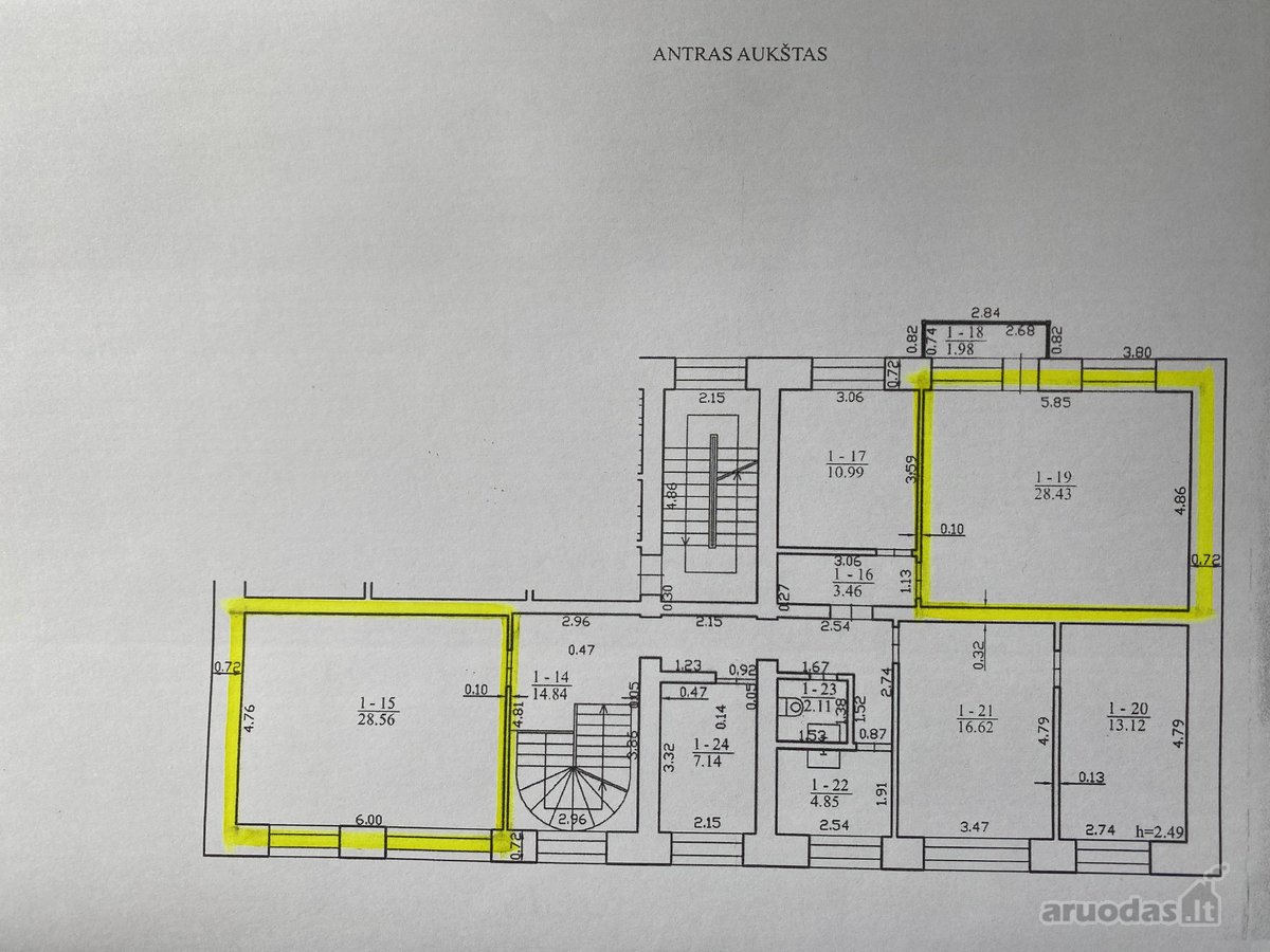 Išnuomojamos 28.43 m2 administracinės - nuotraukos Nr. 6