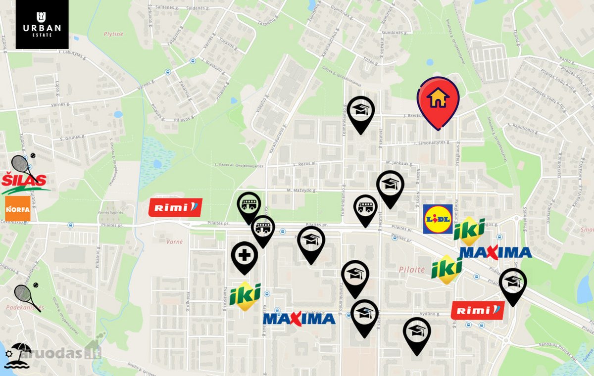 Funkcionalaus Išplanavimo Butas Su Terasa Ir - nuotraukos Nr. 25