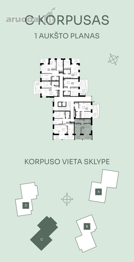 Naujos statybos butas  2 kambariai  Net 13 - nuotraukos Nr. 4