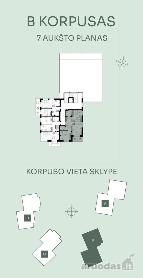 Itin erdvus naujos statybos butas  3 dideli - nuotraukos Nr. 3