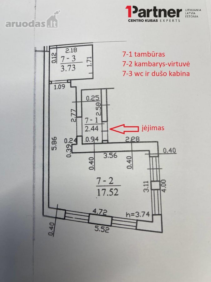 Maironio g. šalia Užupio 1-ame aukšte - nuotraukos Nr. 3