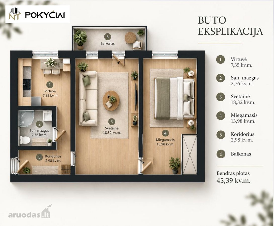 Kapitaliai Suremontuotas 2 K. Butas – - nuotraukos Nr. 20