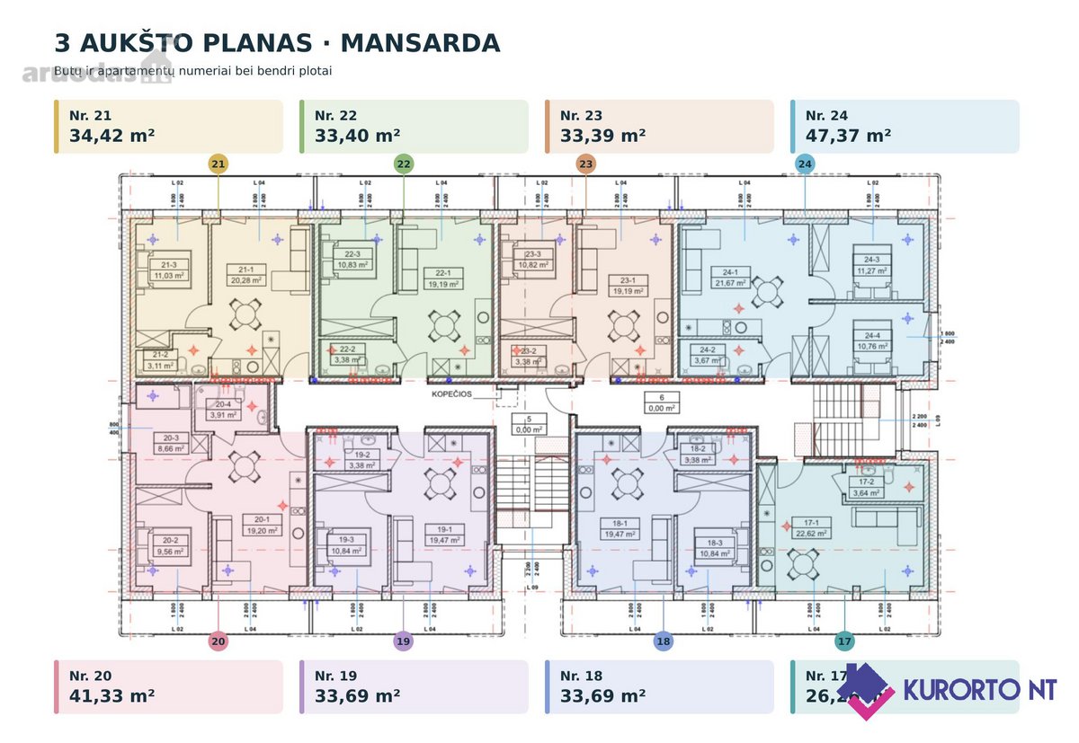 Parduodamas 2 kambarių butas Projekte „v46“ - nuotraukos Nr. 18