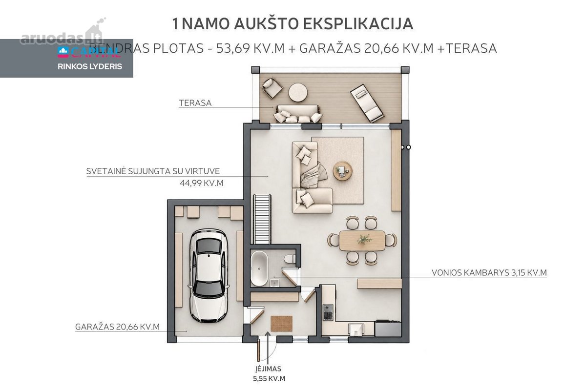 Parduodamas 4 Kambarių, 2 Aukštų Namas Su - nuotraukos Nr. 24