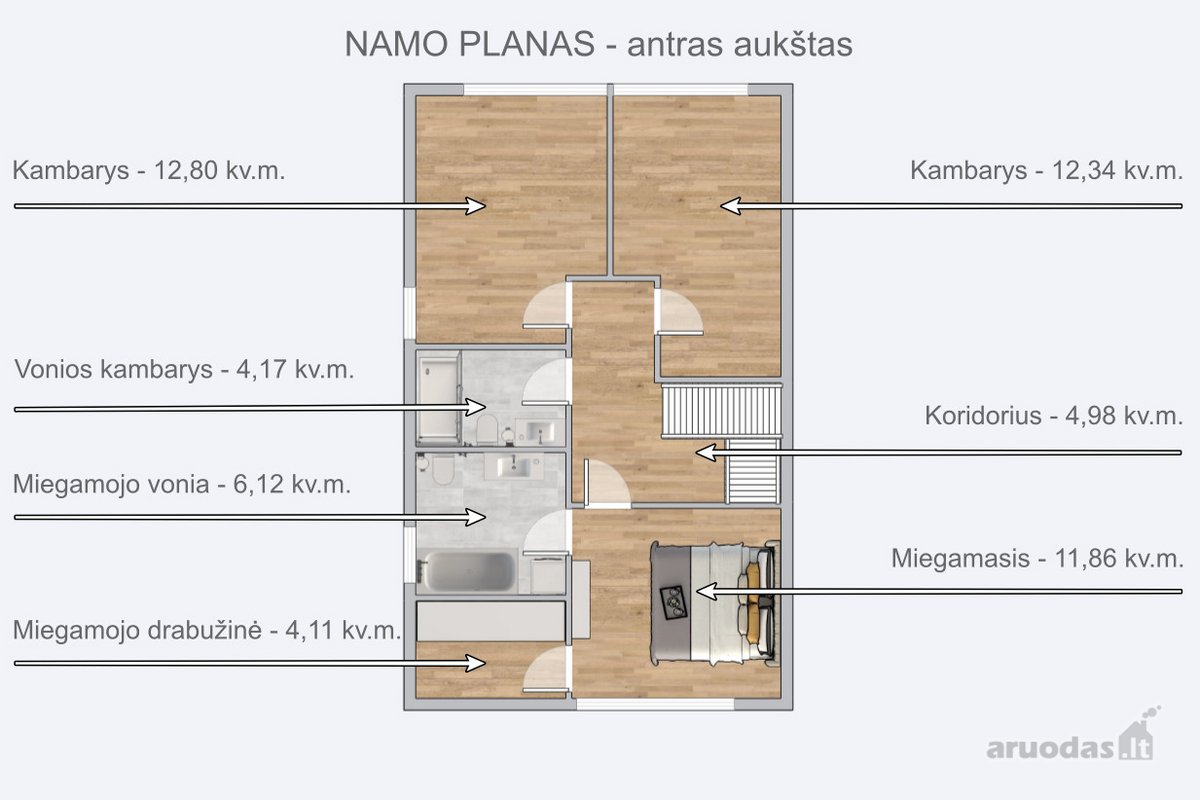Nuomojamas 4 k. Namas Pavilnyje. Tai Puikus - nuotraukos Nr. 53