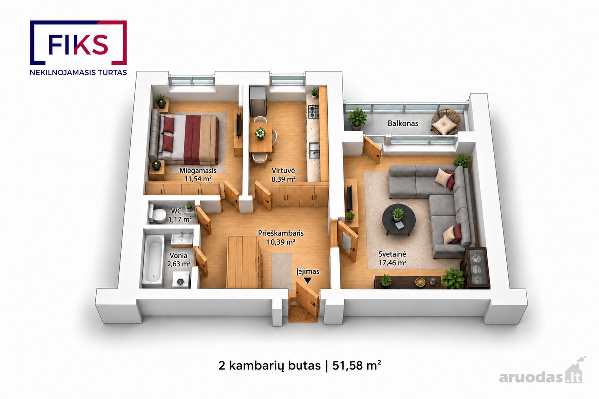 Parduodamas Jaukus 2 Kambarių Butas Taikos Pr - nuotraukos Nr. 16