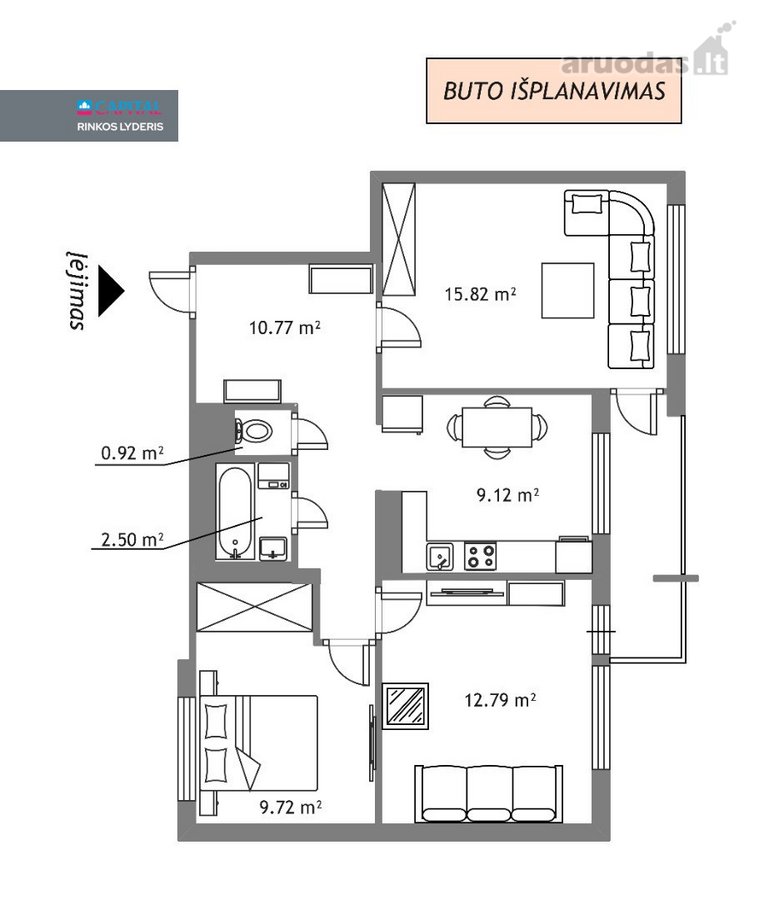 Šviesus Ir Jaukus 3 Kambarių Butas Su Erdviu - nuotraukos Nr. 34