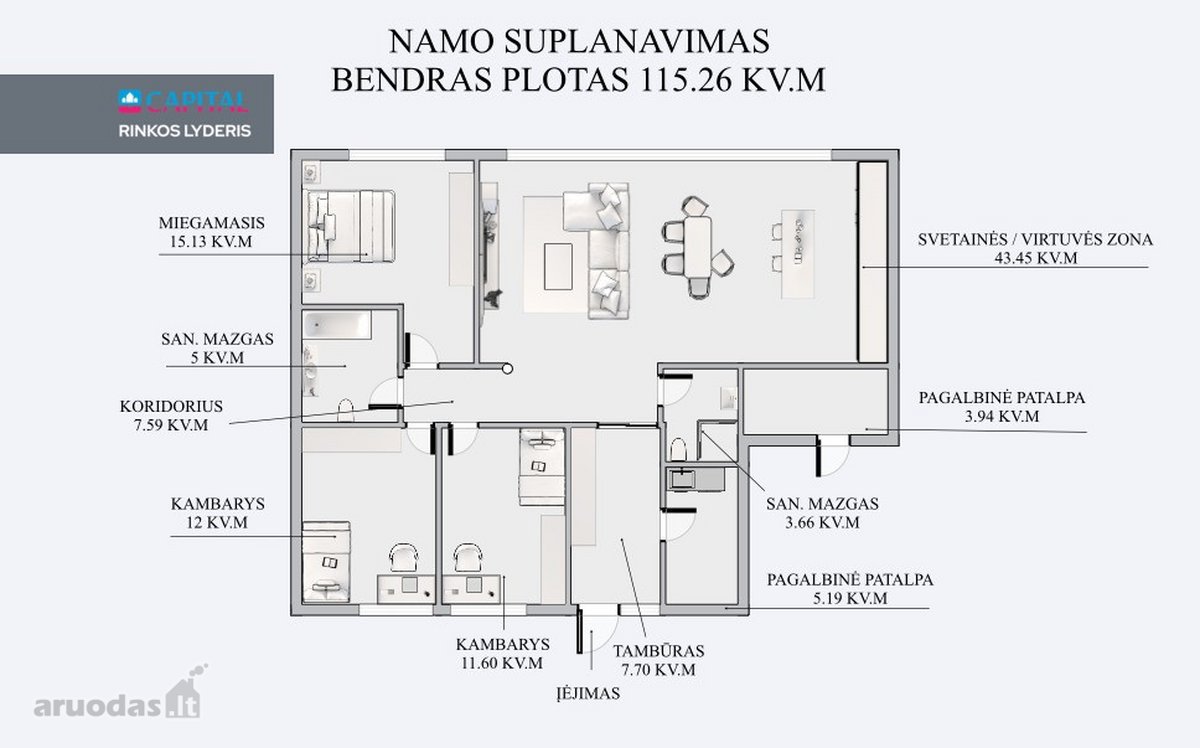 Parduodamas Modernus Ir Kokybiškai Pilnai - nuotraukos Nr. 17