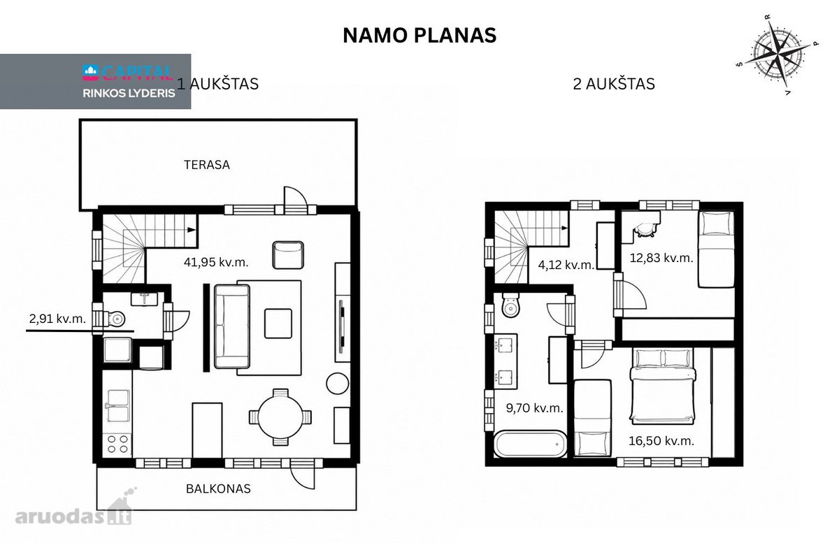 Parduodamas Jaukiai Įrengtas, Turintis Erdvų - nuotraukos Nr. 17