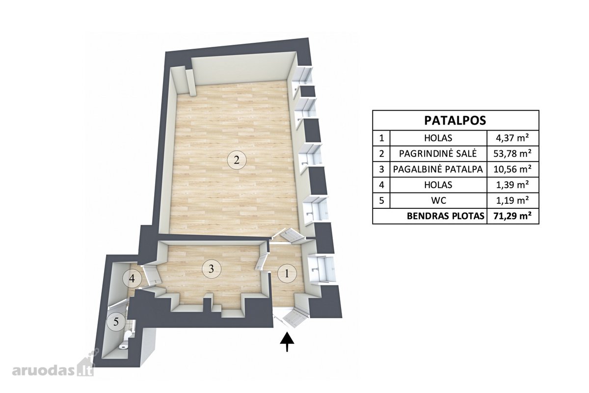 Įrengtos Administracinės Patalpos Algirdo - nuotraukos Nr. 2