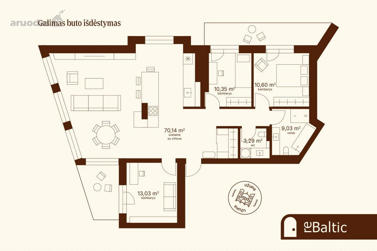 Unikalūs 116,44 m&sup2; ploto penthaus - nuotraukos Nr. 23