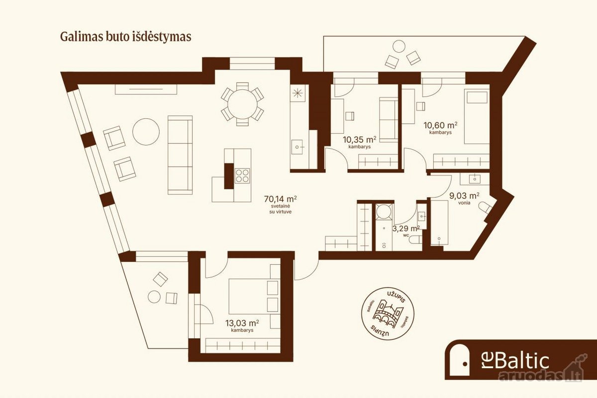 Unikalūs 116,44 m&sup2; ploto penthaus - nuotraukos Nr. 24