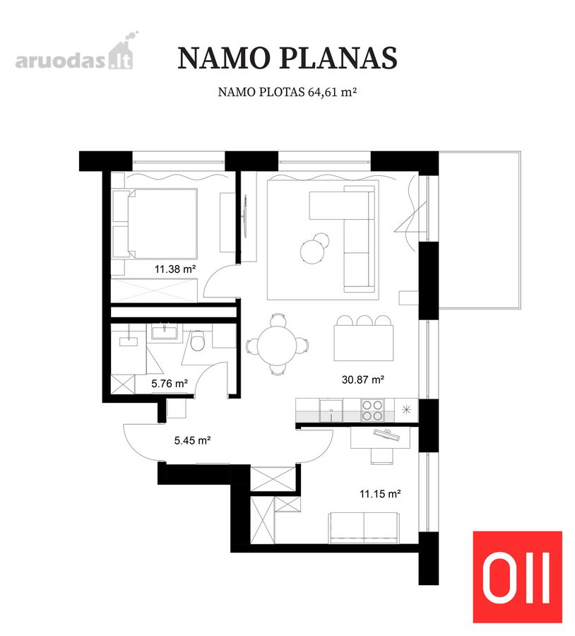 Jaukūs namai gamtos apsuptyje, miesto ritmui - nuotraukos Nr. 34