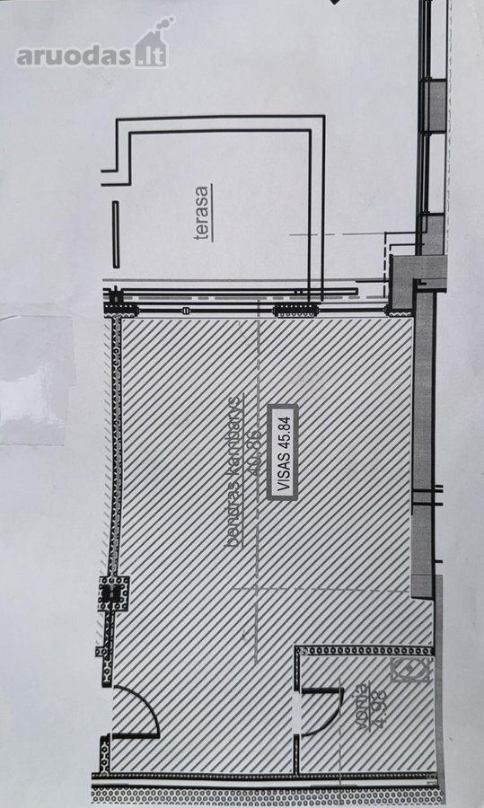 Parduodamas 42,48 kv. m bendro ploto 1 - nuotraukos Nr. 14