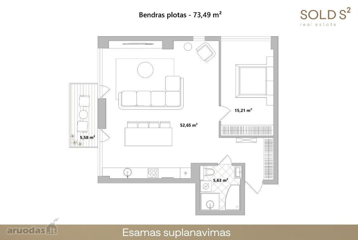 Parduodami apartamentai Žirmūnuose, šalia - nuotraukos Nr. 14