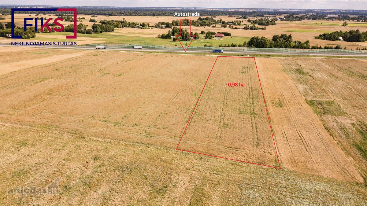 Parduodamas 0,98 Ha Žemės Ūkio Sklypas Šalia - nuotraukos Nr. 3