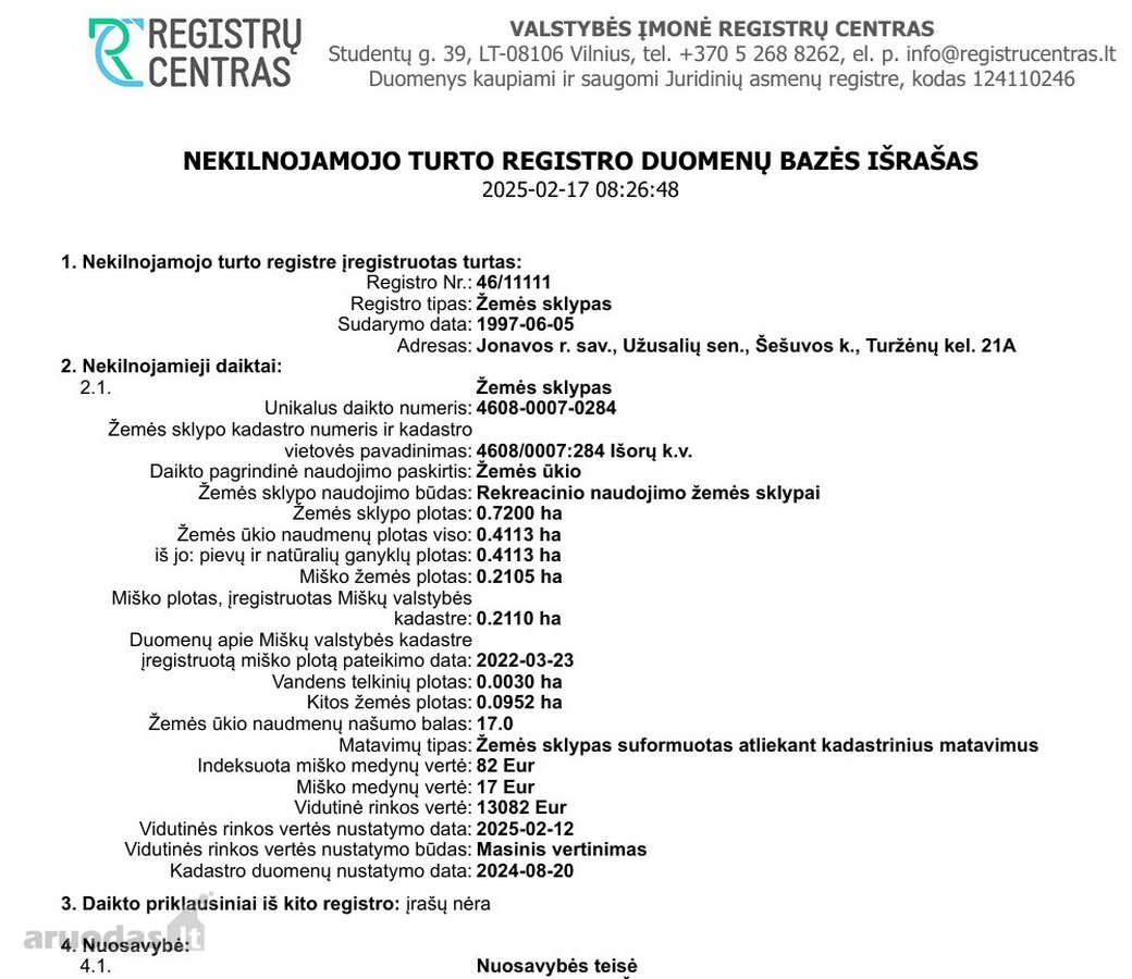 Unikali Galimybė Įsigyti Išskirtinį Sklypą - nuotraukos Nr. 5