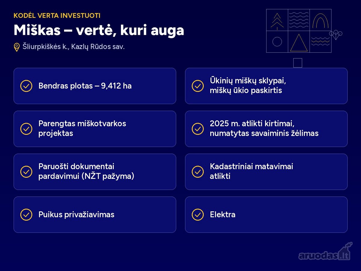 Parduodamas  miškas 9,412 ha Šliurpkiškėse - nuotraukos Nr. 4