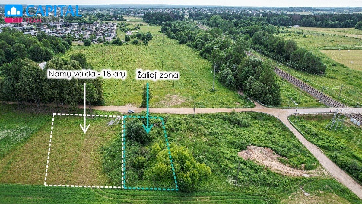 Parduodamas erdvus 18 arų namų valdos sklypas - nuotraukos Nr. 2