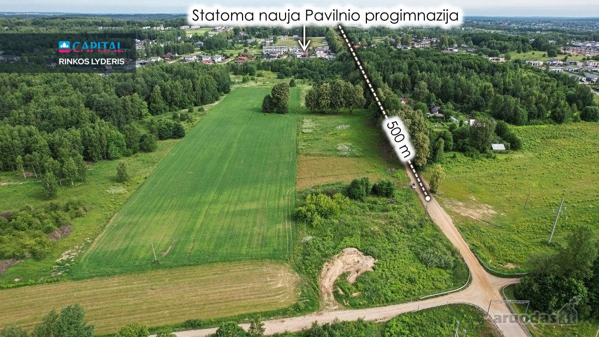 Parduodamas erdvus 18 arų namų valdos sklypas - nuotraukos Nr. 8
