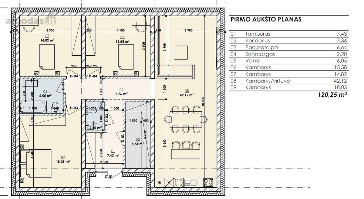 Parduodamas vieno aukšto, naujos statybos, - nuotraukos Nr. 21