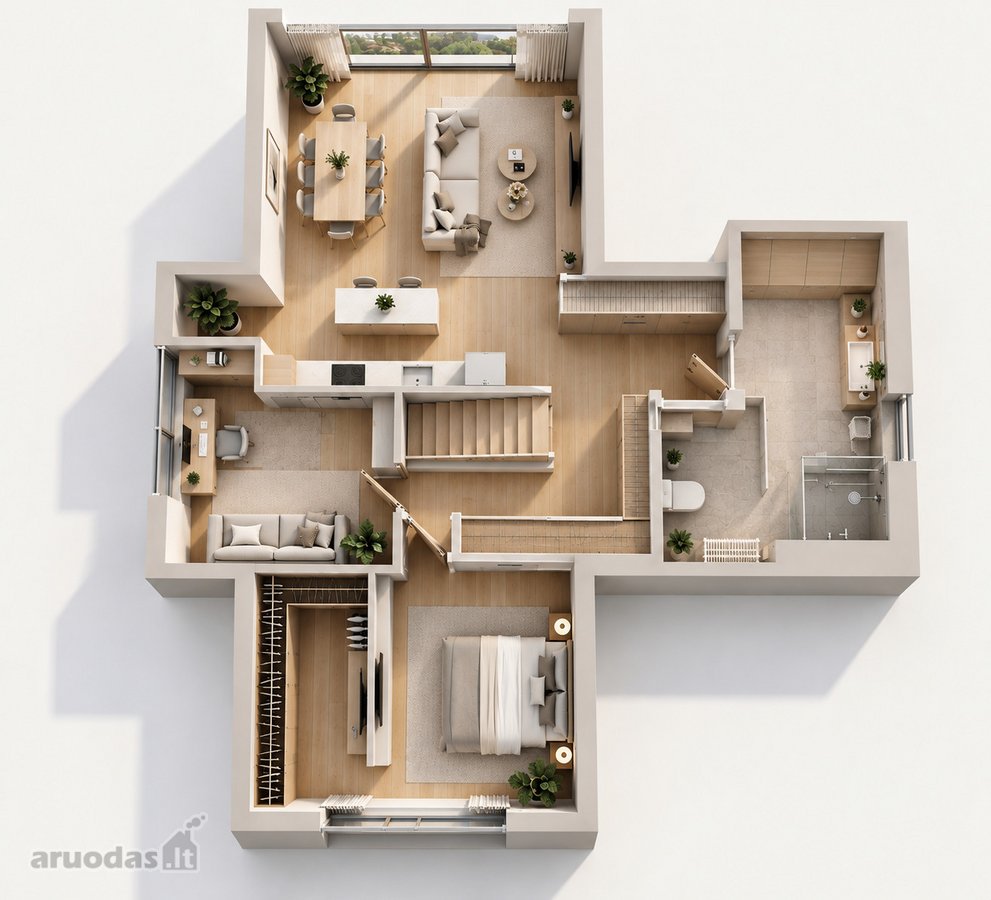 101,21 M² Išskirtinio Išplanavimo Būstas - nuotraukos Nr. 13