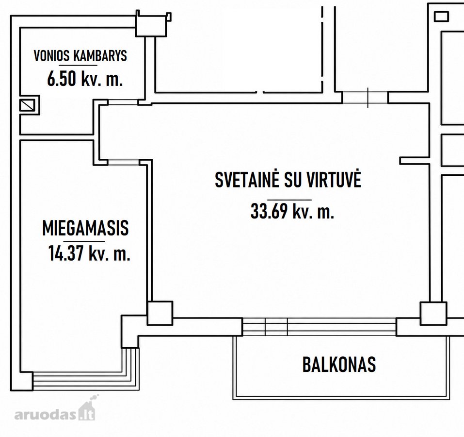 Parduodamas Šviesus 2 Kambarių Butas Naujos - nuotraukos Nr. 31