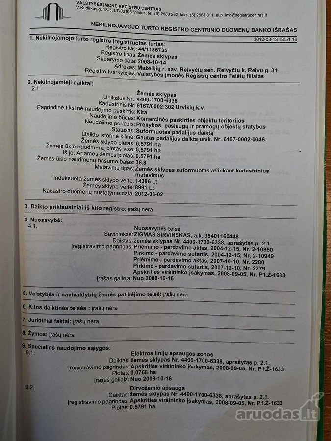 Parduodu du komercinės paskirties sklypus 56 - nuotraukos Nr. 9